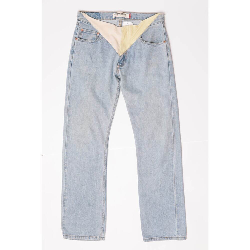 VINTAGE CUSTOM Levi's 505 Straight Fit Soft Butter Leather Front Waist Zip 31x32